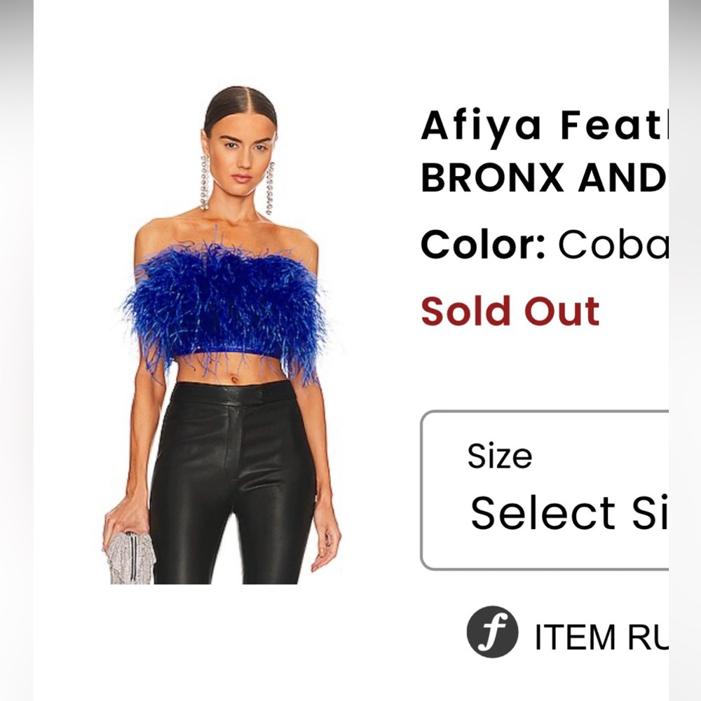 Blue Fur tube top
